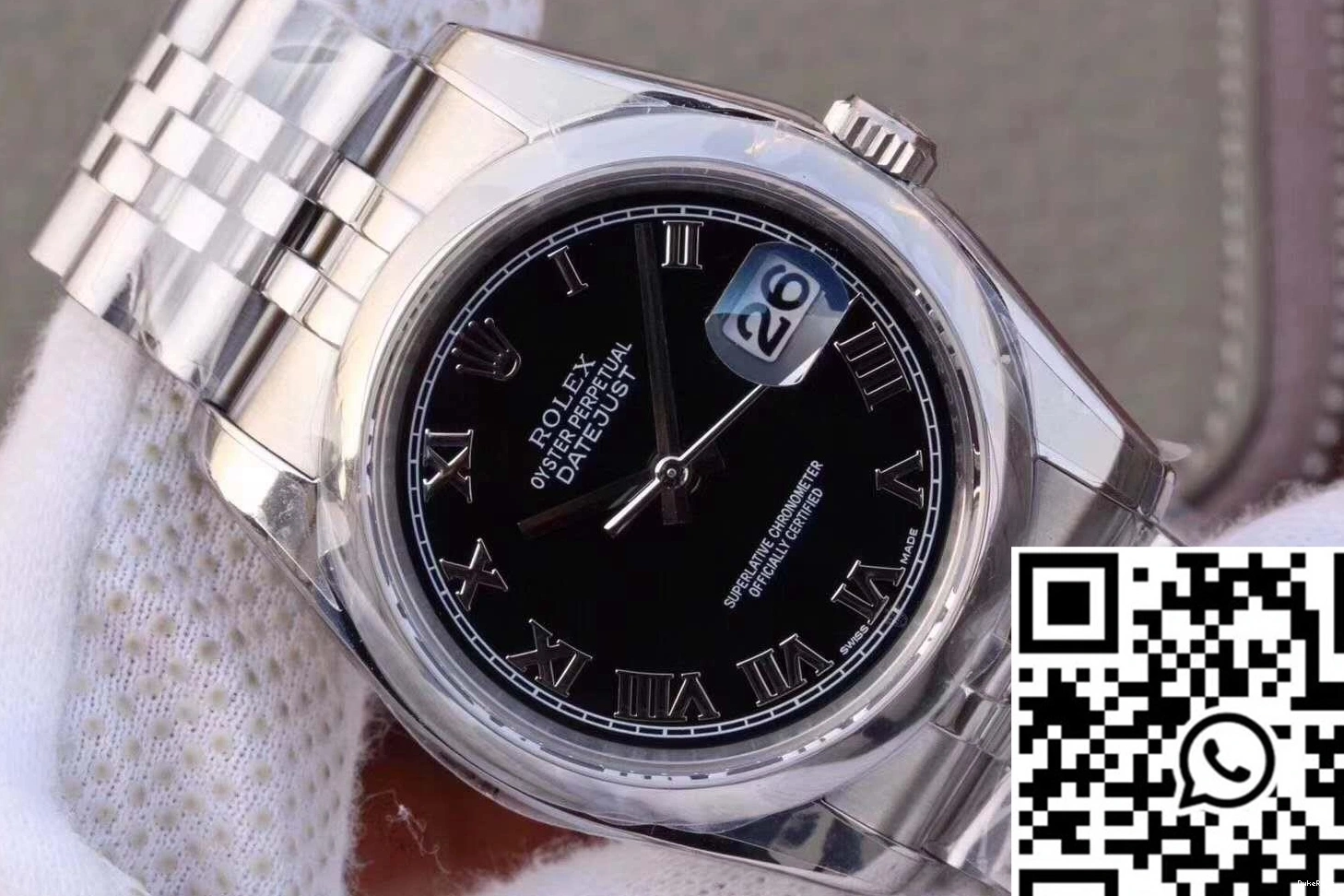 116234 Time Datejust Scale Dial 36mm AR Rolex Black Factory Rome 0808